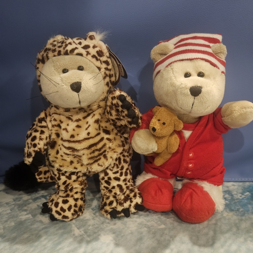 Starbucks Bearista Bears Lot Of 2 Plush 2005 2007 Collectible Coffee Company